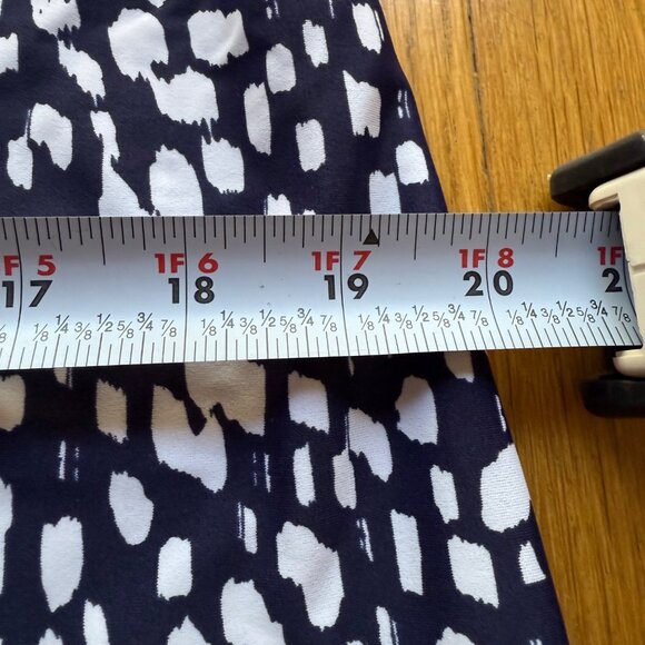 Jude Connally Size M Navy & White Abstract Print Sleeveless Tank Shift Dress - Picture 6 of 11